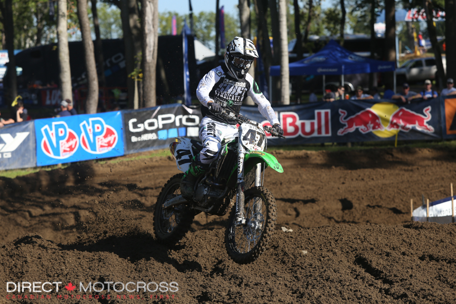Jeff Emig got a rear flat and just sort of cruised around and watched the race. 