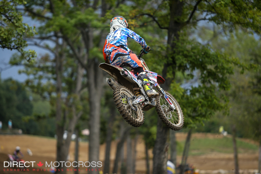 #424 Austin Watling is shaping into a solid rider. 
