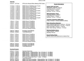 A1 Race Day Schedule
