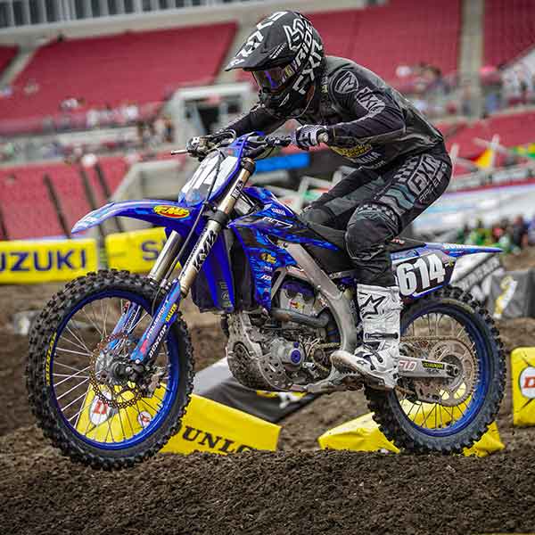 Quinn Amyotte at the 2023 Tampa Supercross at Raymond James Stadium 