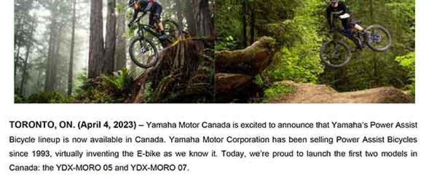 Yamaha Power Assist Bicycles Have Arrived in Canada!