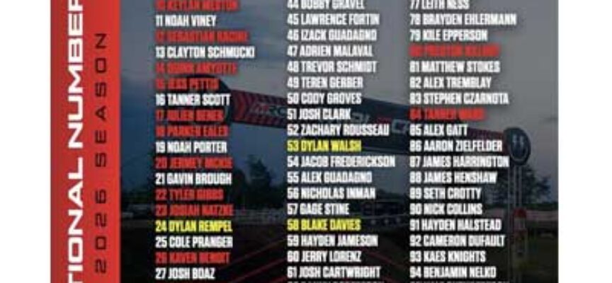 2026 Canadian Triple Crown Series National Numbers