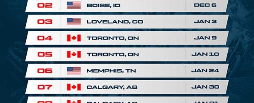 2025-2026 AMA FIM North American Arenacross Championship Schedule Release