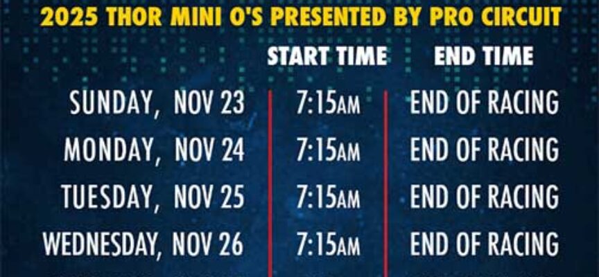 RacerTV Set to Broadcast 54th Annual Thor Mini O’s from Gatorback Cycle Park