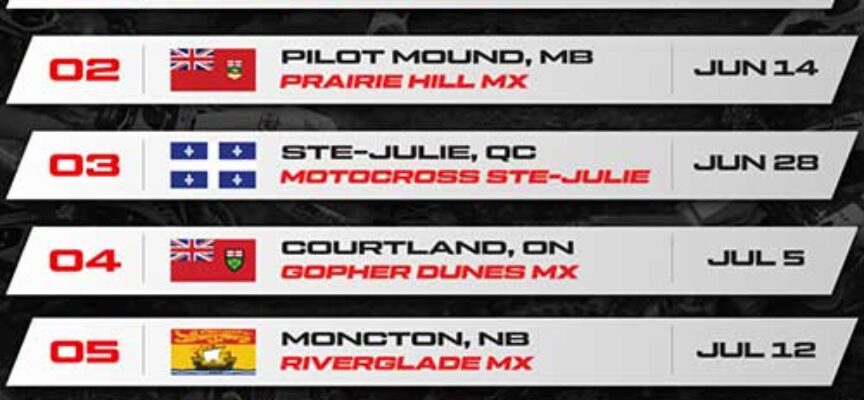 Updated 2026 Canadian Triple Crown Series Motocross Nationals Schedule