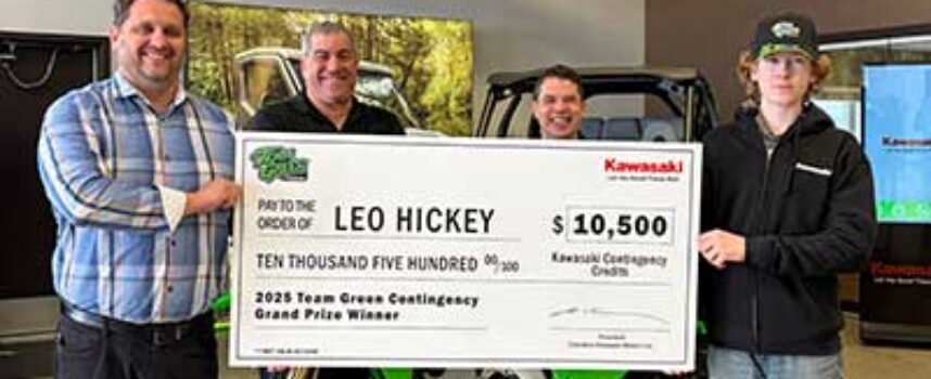 Kawasaki Presents 2025 Team Green Winner Leo Hickey with $10,500 Prize