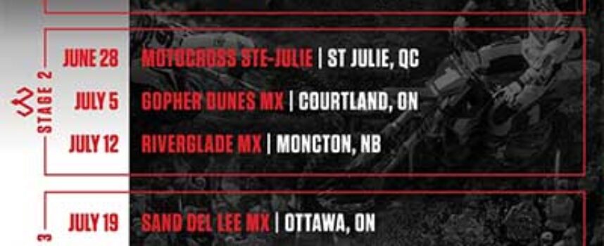 Updated 2026 Canadian Triple Crown Series Motocross Nationals Schedule