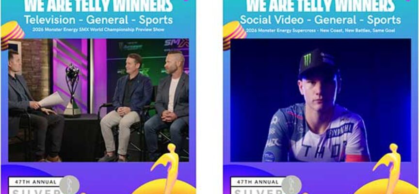 The SMX League Wins Three Telly Awards for Television and Social Content Produced Around the Monster Energy SMX World Championship Series