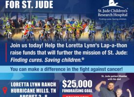 Love Moto Stop Cancer Initiative Brings Support of St. Jude Children’s Research Hospital to Loretta Lynn’s with Lap-a-Thon Fundraiser