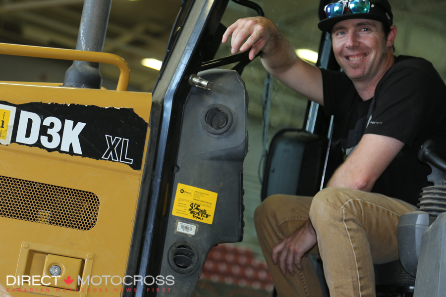Then, I headed back to London and checked out the progress at the Agriplex. Justin was busy building the track.