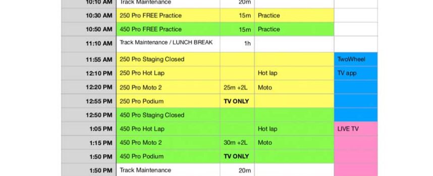 Round 5 Schedule and Need to Know at Sand Del Lee