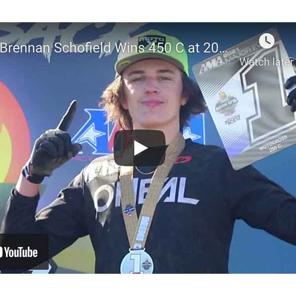 409 Brennan Schofield’s Podium Speech after Winning 250 C at the 2021