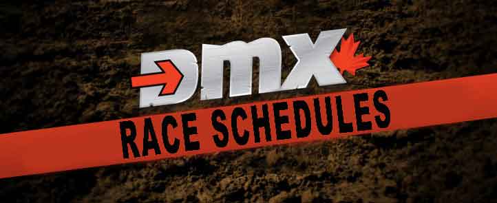 DMX Canadian Motocross Race Schedules